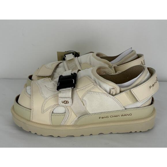 UGG X Feng Chen Wang Tasman Cream Mens 7 Womens 8 New Slipper Leather Suede - Picture 4 of 15